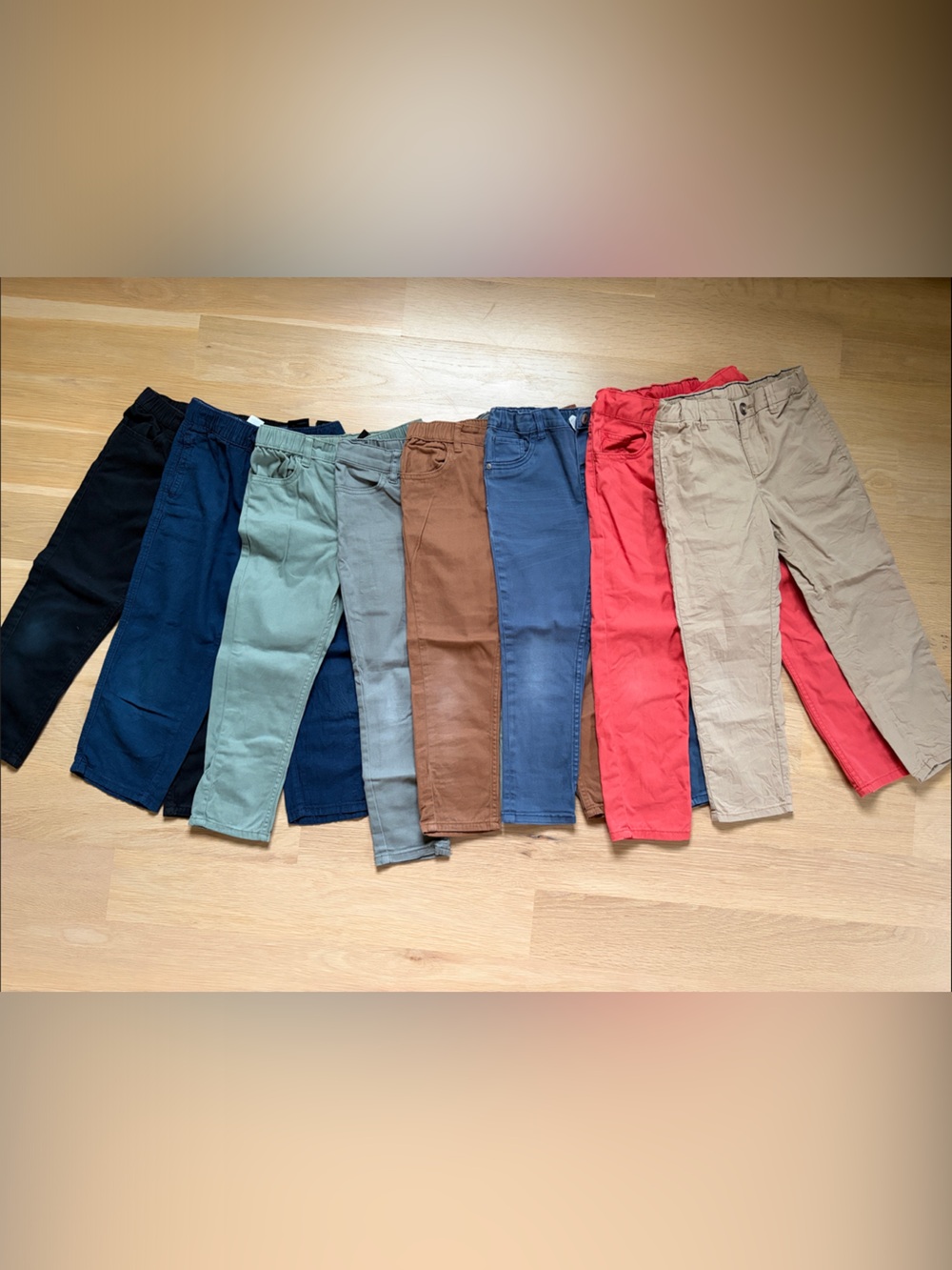 Lot of 8 Boys H&M Cotton Pants in Mixed Colors, 4-6T